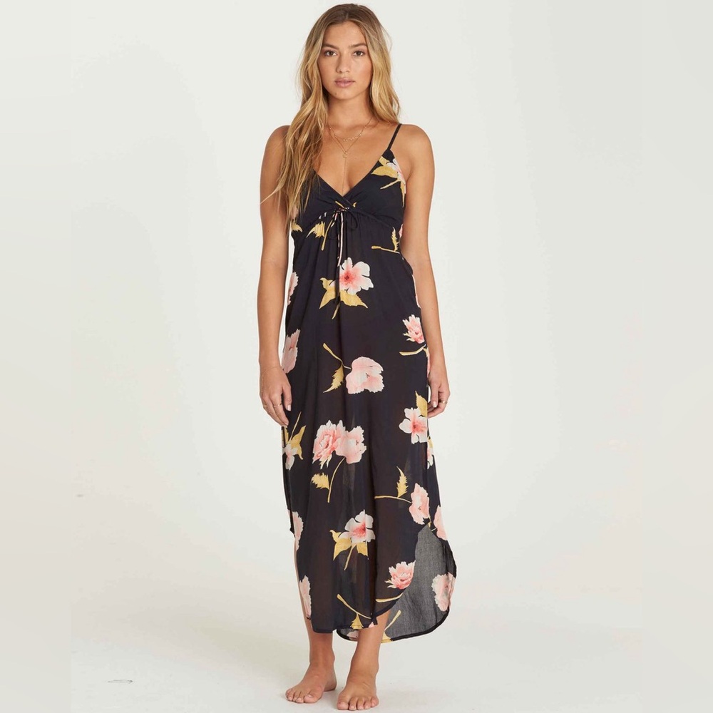 Billabong Black Floral Maxi Dress